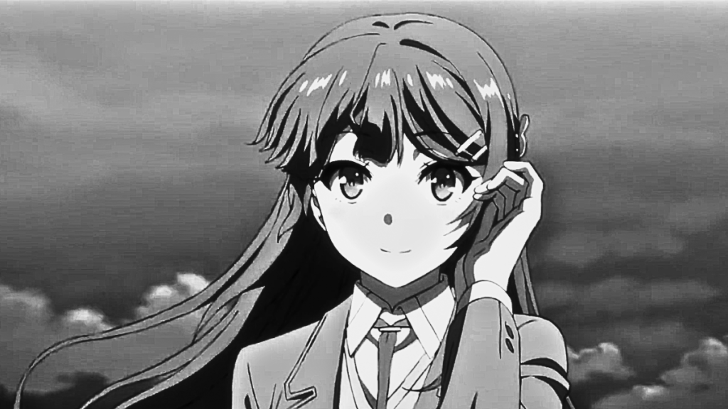 senyum anime clickbait dari bunny girl